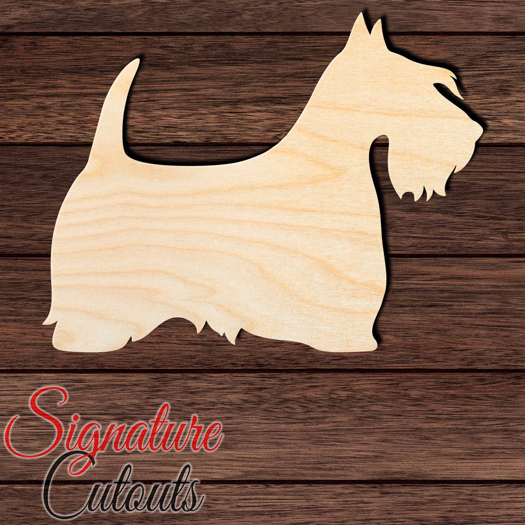 Scottish Terrier Shape Cutout in Wood, Acrylic or Acrylic Mirror - Signature Cutouts