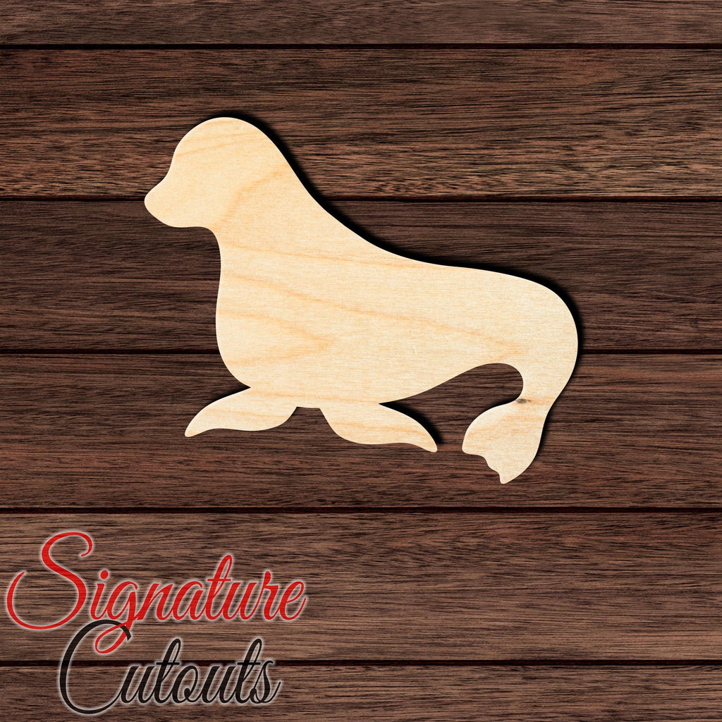 Sea Lion 001 Shape Cutout in Wood, Acrylic or Acrylic Mirror - Signature Cutouts