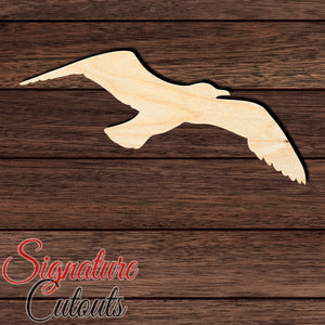 Seagull 001 Shape Cutout in Wood, Acrylic or Acrylic Mirror - Signature Cutouts