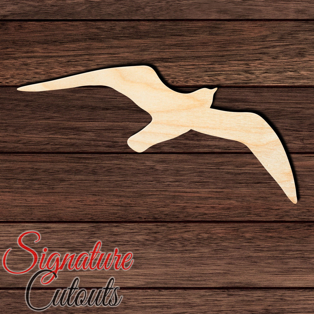 Seagull 002 Shape Cutout in Wood, Acrylic or Acrylic Mirror - Signature Cutouts