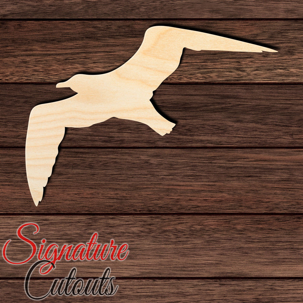 Seagull 003 Shape Cutout in Wood, Acrylic or Acrylic Mirror - Signature Cutouts