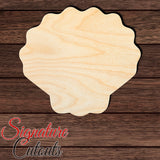 Seashell 002 Shape Cutout in Wood, Acrylic or Acrylic Mirror - Signature Cutouts