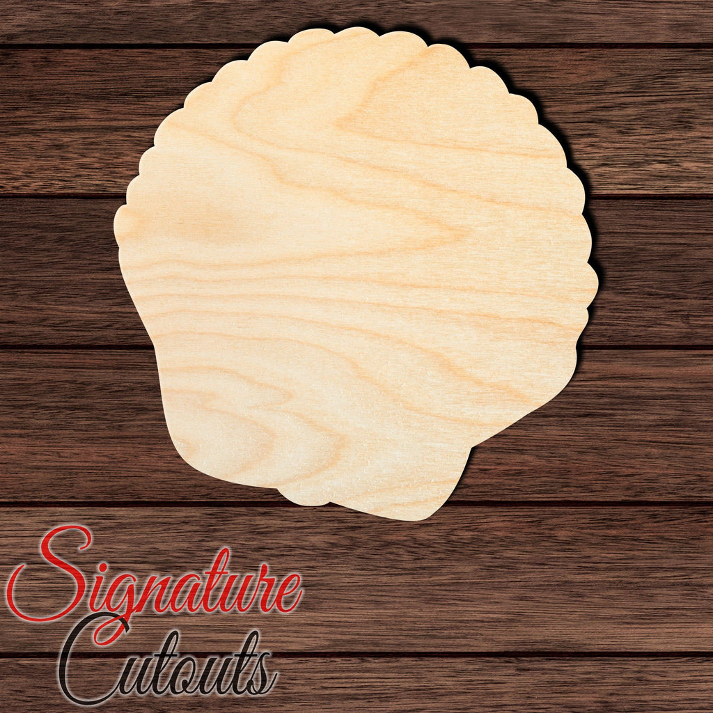 Seashell 003 Shape Cutout in Wood, Acrylic or Acrylic Mirror - Signature Cutouts