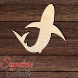 Shark 004 Shape Cutout in Wood, Acrylic or Acrylic Mirror - Signature Cutouts