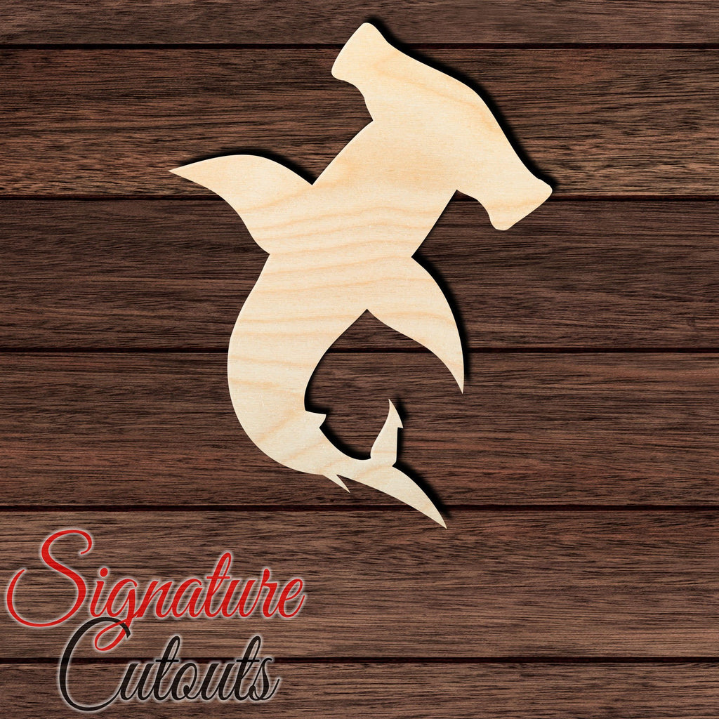 Shark 005 Shape Cutout in Wood, Acrylic or Acrylic Mirror - Signature Cutouts