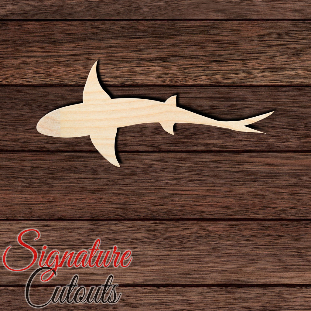 Shark 006 Shape Cutout in Wood, Acrylic or Acrylic Mirror - Signature Cutouts