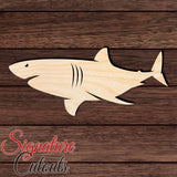Shark 010 Shape Cutout in Wood, Acrylic or Acrylic Mirror - Signature Cutouts