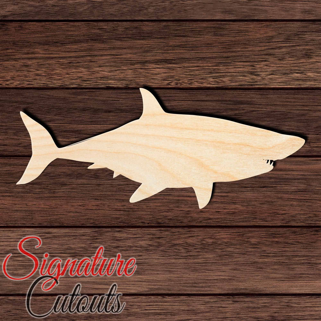 Shark 011 Shape Cutout in Wood, Acrylic or Acrylic Mirror - Signature Cutouts