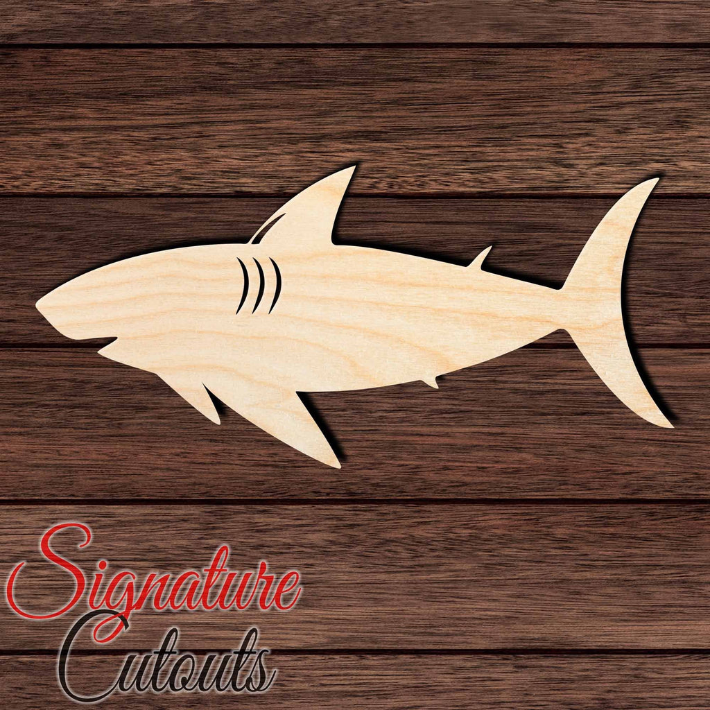 Shark 014 Shape Cutout in Wood, Acrylic or Acrylic Mirror - Signature Cutouts