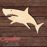 Shark 015 Shape Cutout in Wood, Acrylic or Acrylic Mirror - Signature Cutouts