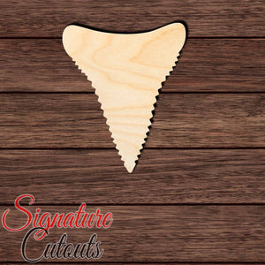 Shark Tooth 001 Shape Cutout in Wood, Acrylic or Acrylic Mirror - Signature Cutouts