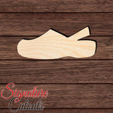 Shoe 019 Slip On Sandal Shape Cutout in Wood, Acrylic or Acrylic Mirror Craft Shapes & Bases Signature Cutouts 