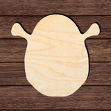 Shrek Head 001 Shape Cutout in Wood