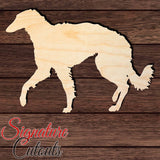 Silken Windhound Shape Cutout in Wood, Acrylic or Acrylic Mirror - Signature Cutouts