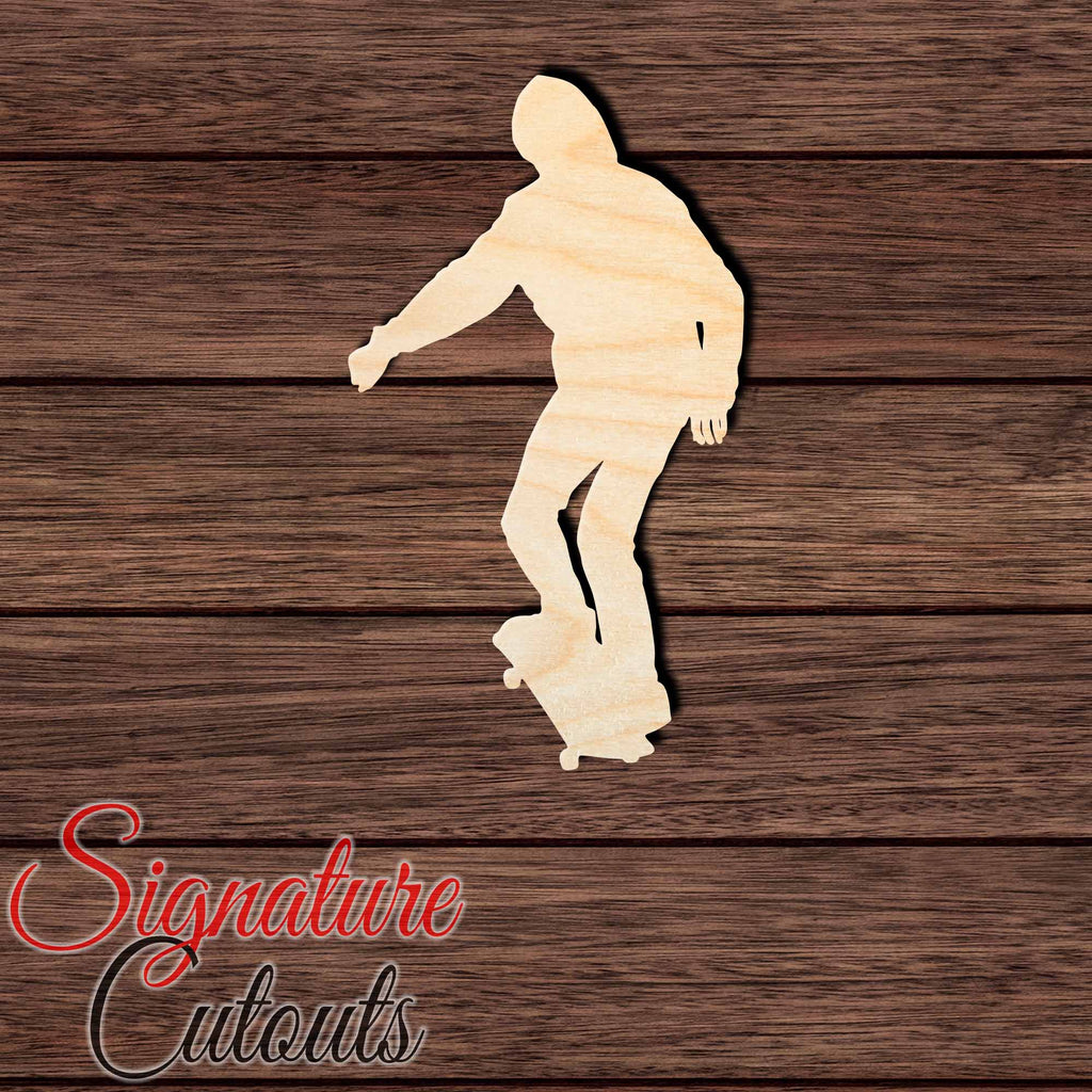 Skater 001 Shape Cutout in Wood, Acrylic or Acrylic Mirror - Signature Cutouts