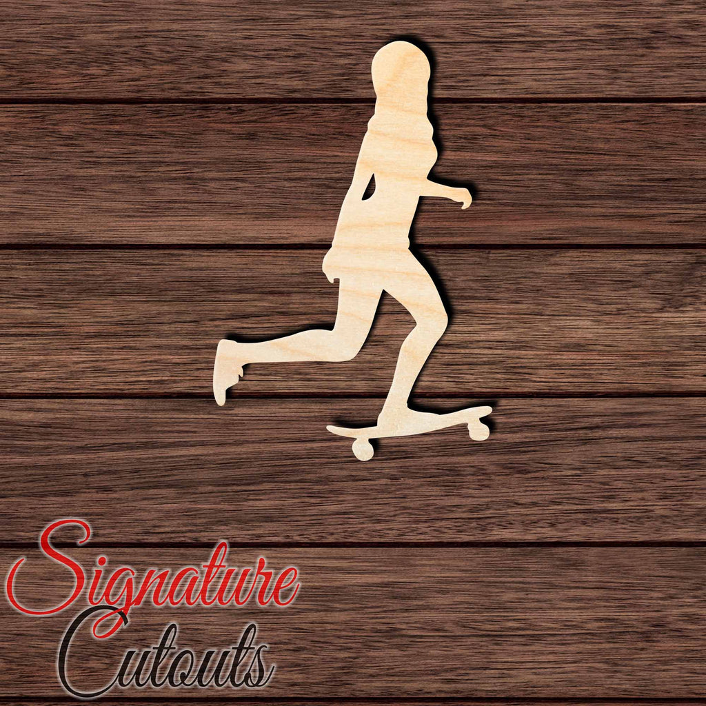 Skater 009 Shape Cutout in Wood, Acrylic or Acrylic Mirror - Signature Cutouts