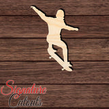 Skater 010 Shape Cutout in Wood, Acrylic or Acrylic Mirror - Signature Cutouts