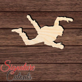 Sky Diver 001 Shape Cutout in Wood