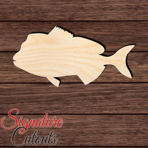 Snapper Fish en Shape Cutout in Wood, Acrylic or Acrylic Mirror - Signature Cutouts
