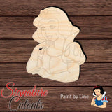 Snow White Princess 001 Shape Cutout - Paint by Line