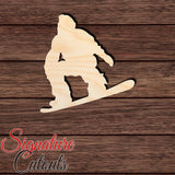 Snowboarder 003 Shape Cutout in Wood