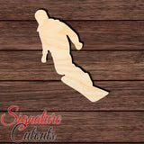 Snowboarder 004 Shape Cutout in Wood, Acrylic or Acrylic Mirror Craft Shapes & Bases Signature Cutouts 