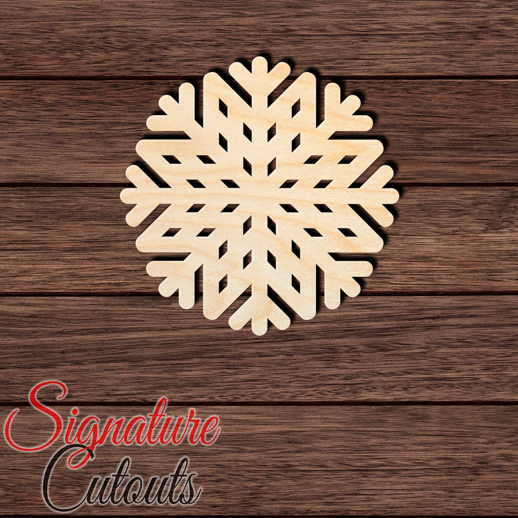 Snowflake 002 Shape Cutout in Wood, Acrylic or Acrylic Mirror - Signature Cutouts