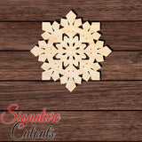 Snowflake 003 Shape Cutout in Wood