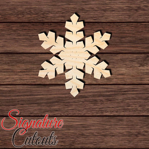 Snowflake 004 Shape Cutout in Wood, Acrylic or Acrylic Mirror - Signature Cutouts