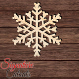 Snowflake 005 Shape Cutout in Wood