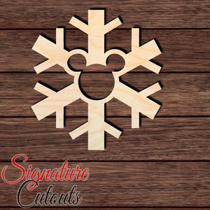 Snowflake 006 Shape Cutout in Wood, Acrylic or Acrylic Mirror Craft Shapes & Bases Signature Cutouts 