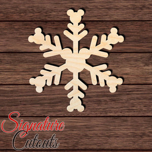 Snowflake 007 Shape Cutout in Wood, Acrylic or Acrylic Mirror Craft Shapes & Bases Signature Cutouts 