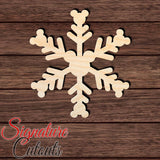 Snowflake 007 Shape Cutout in Wood, Acrylic or Acrylic Mirror Craft Shapes & Bases Signature Cutouts 