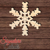 Snowflake 008 Shape Cutout in Wood