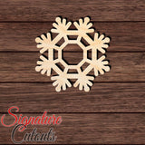 Snowflake 011 Shape Cutout in Wood, Acrylic or Acrylic Mirror Craft Shapes & Bases Signature Cutouts 