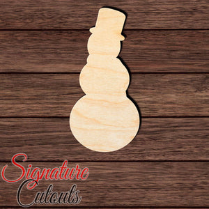 Snowman 001 Shape Cutout in Wood, Acrylic or Acrylic Mirror - Signature Cutouts