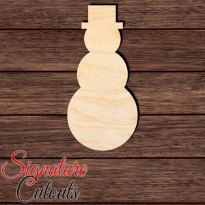 Snowman 002 Shape Cutout in Wood, Acrylic or Acrylic Mirror - Signature Cutouts