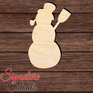 Snowman 003 Shape Cutout in Wood, Acrylic or Acrylic Mirror - Signature Cutouts