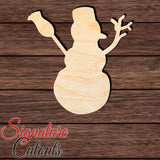 Snowman 004 Shape Cutout in Wood, Acrylic or Acrylic Mirror - Signature Cutouts