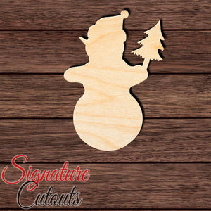 Snowman 006 Shape Cutout in Wood, Acrylic or Acrylic Mirror - Signature Cutouts
