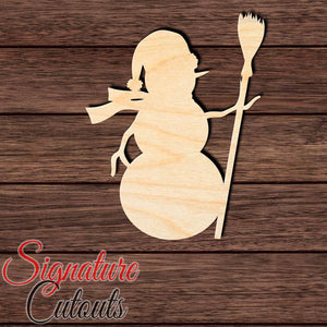 Snowman 008 Shape Cutout in Wood, Acrylic or Acrylic Mirror - Signature Cutouts