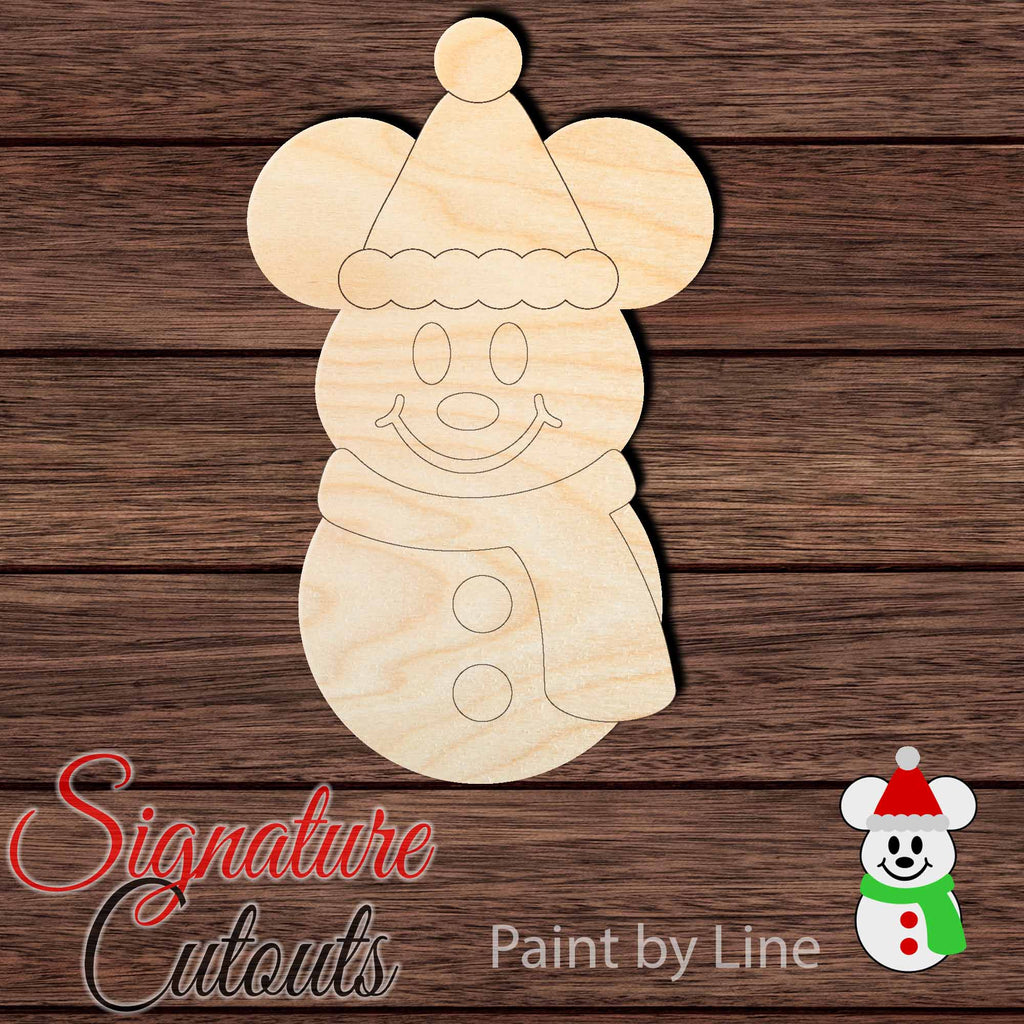 Buy Snowman Wooden Cutout, Unfinished Shape, Paint by Line