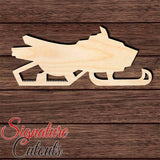 Snowmobile 002 Shape Cutout in Wood, Acrylic or Acrylic Mirror - Signature Cutouts