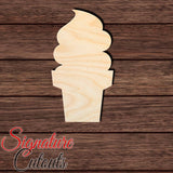 Soft Serve Ice Cream Cone 001 Shape Cutout in Wood, Acrylic or Acrylic Mirror - Signature Cutouts