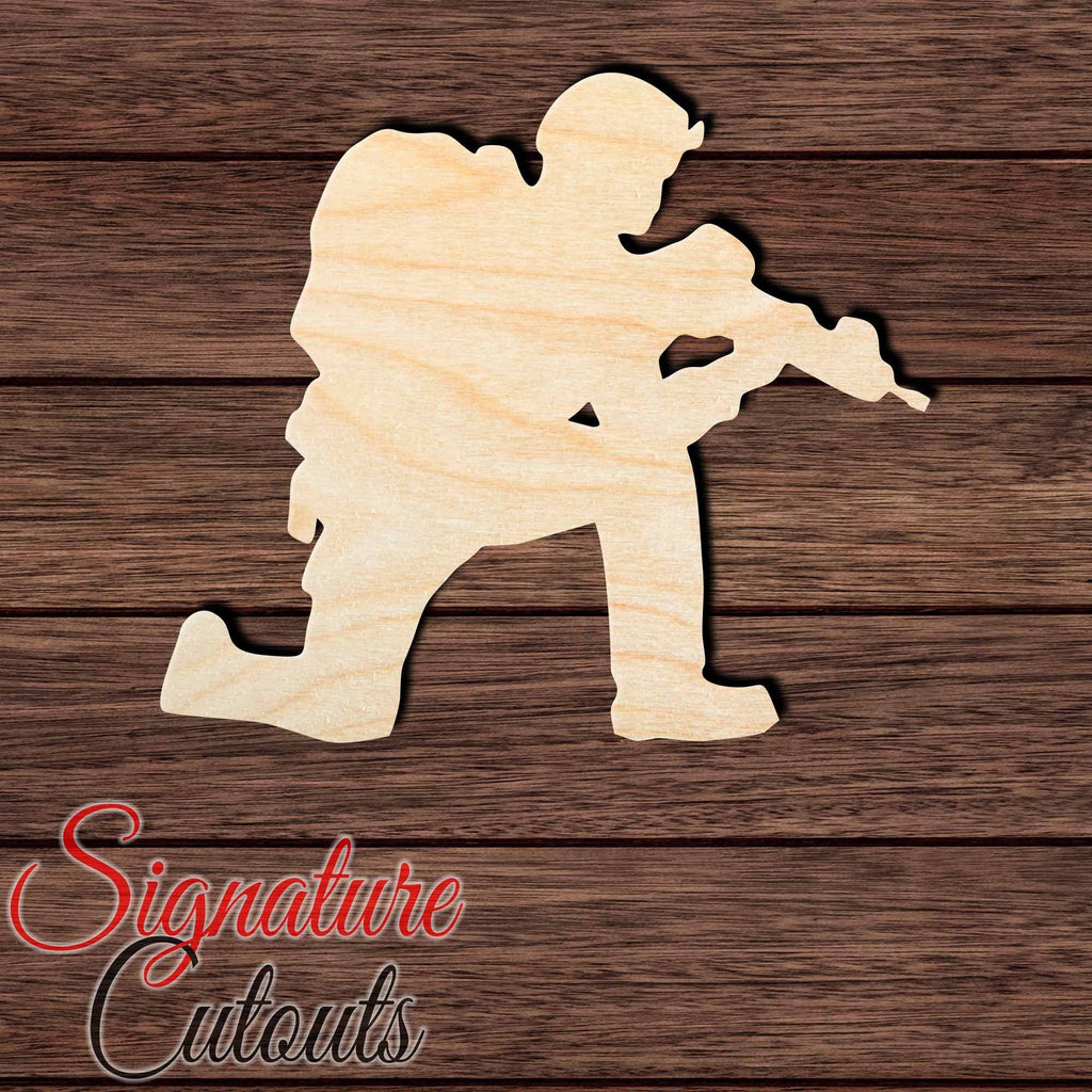 Soldier 001 Shape Cutout in Wood, Acrylic or Acrylic Mirror - Signature Cutouts