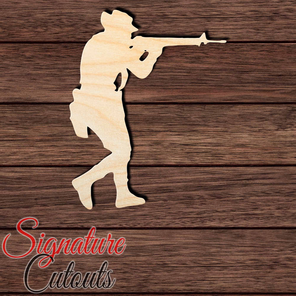 Soldier 013 Shape Cutout in Wood, Acrylic or Acrylic Mirror - Signature Cutouts