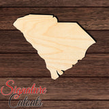 South Carolina State Shape Cutout in Wood