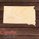 South Dakota State Shape Cutout in Wood