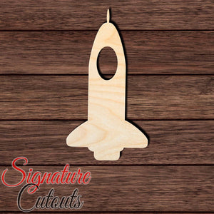 Space Rocket 001 Shape Cutout in Wood, Acrylic or Acrylic Mirror - Signature Cutouts