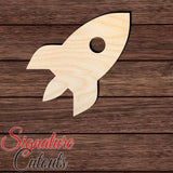 Space Rocket 003 Shape Cutout in Wood, Acrylic or Acrylic Mirror - Signature Cutouts